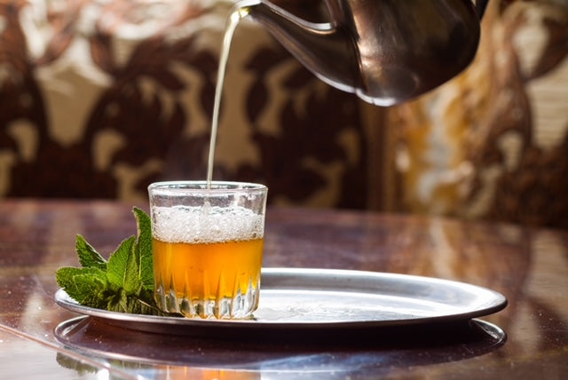 Traditional Moroccan Mint Tea with a Spicy Twist